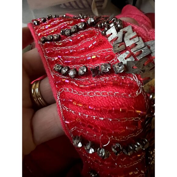 Miss Me Embellished Tank Women's Size Small Burnout Orange Very good used condit - Picture 6 of 6